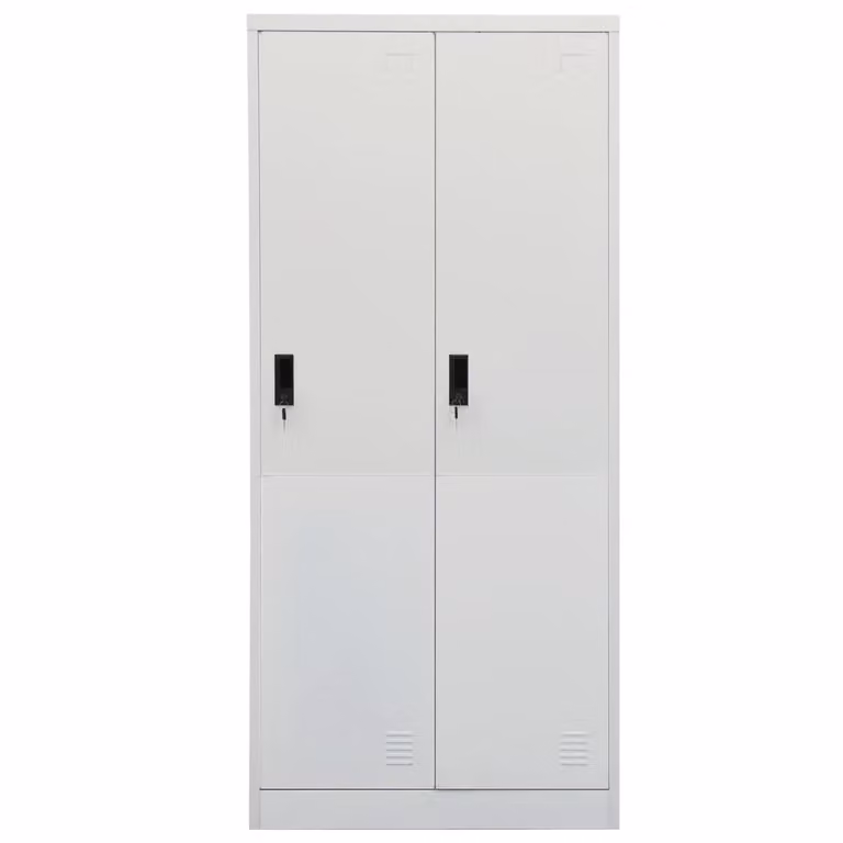 vidaXL Armadio grigio chiaro 80x50x180 cm in acciaio