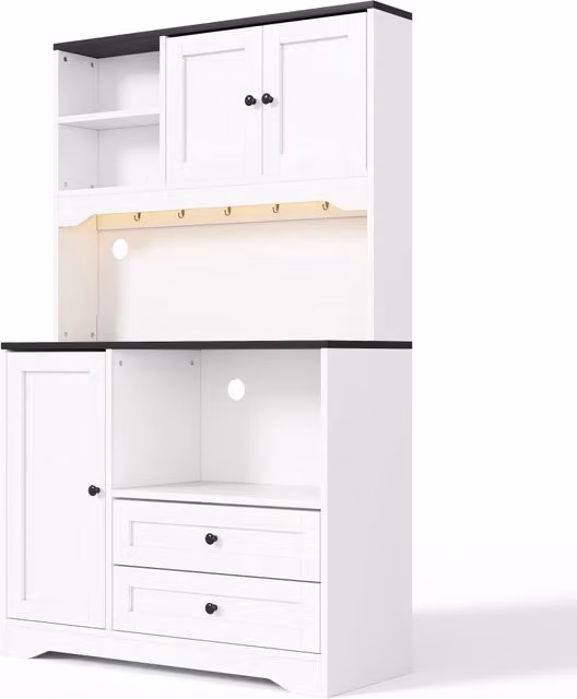 Mobile alto cucina ¨C Minimal ¨C 100x40x163cm, ripiani regolabili, multiuso, adatto a cucina sala da pranzo soggiorno