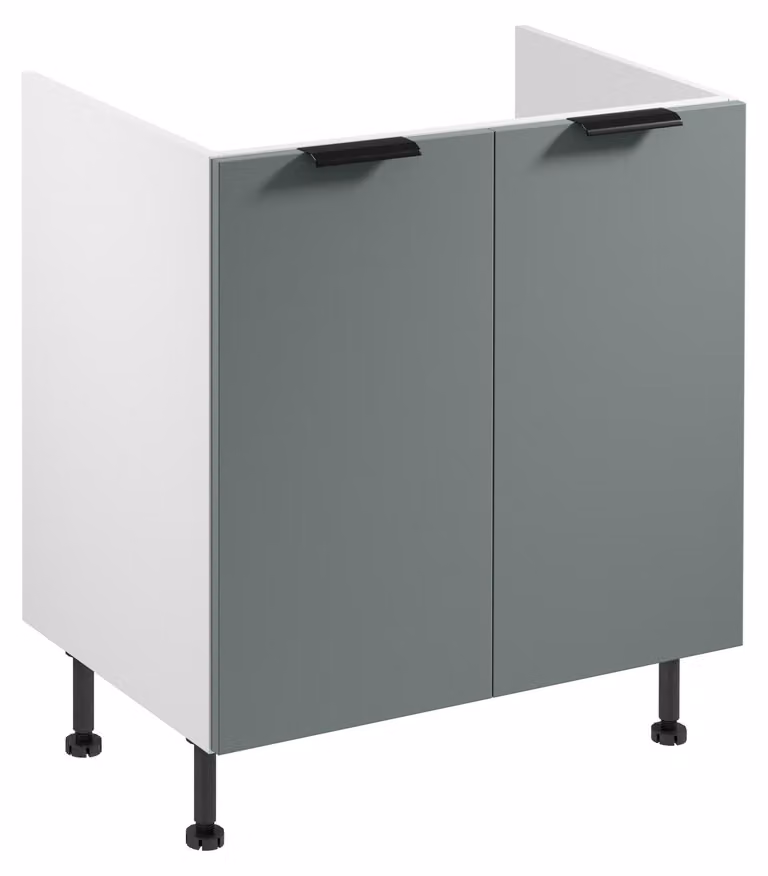 Mobile sottolavabo SALERNO - larghezza 80 cm, bianco/verde