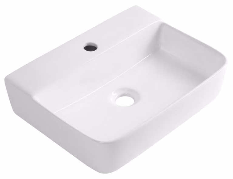 CRISTY Lavabo in Vetroceramica 45x34 cm, bianco