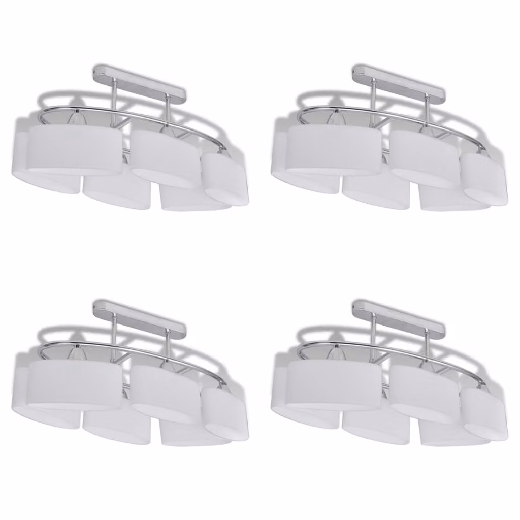 Lampade da Soffitto Ellissoidali 4 pz Paralume in Vetro E14