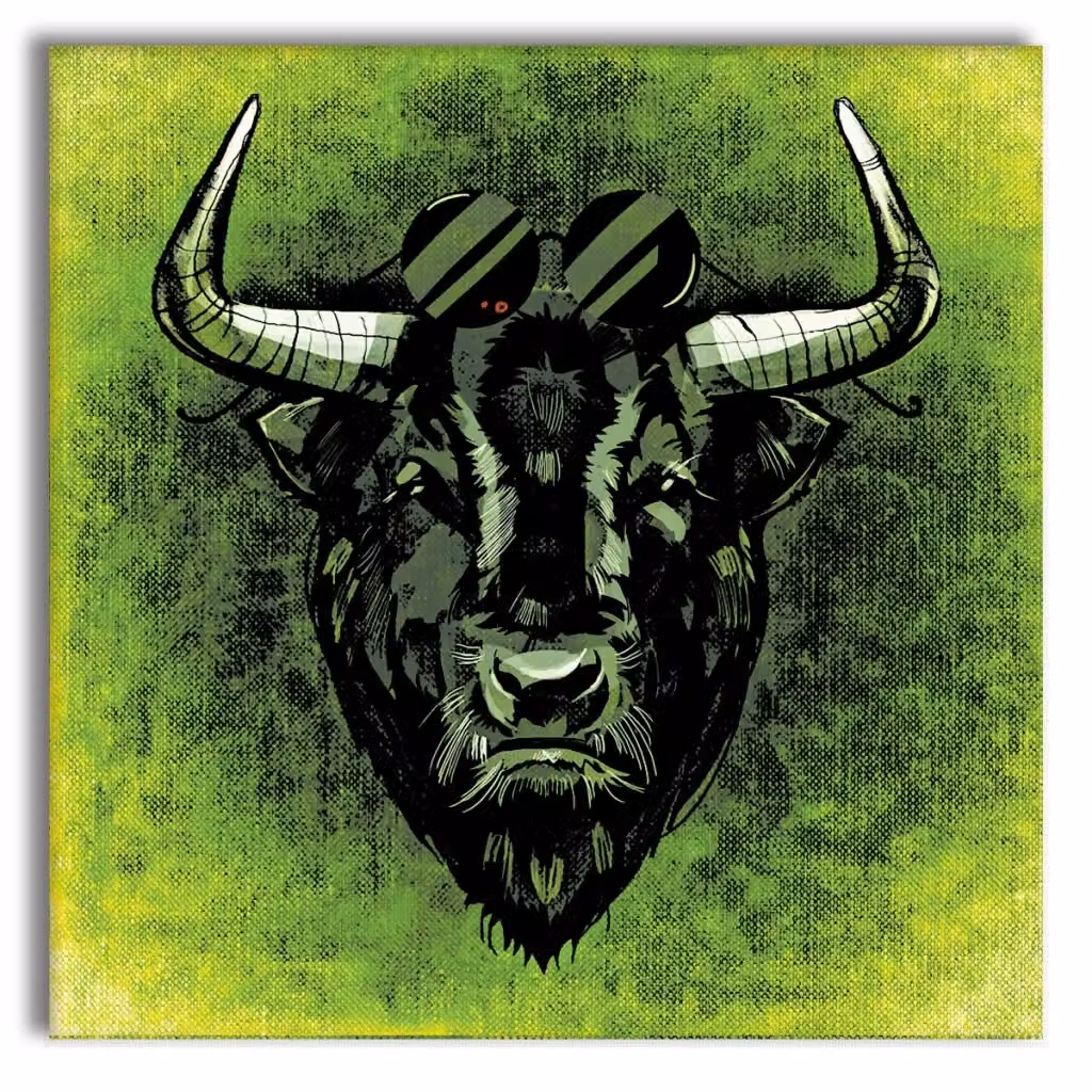 Quadro Canvas Abstract 1105 Signorbit, Design Moderno Grafico Verde, L/P/H: 130 x 130 x 1 cm – 2