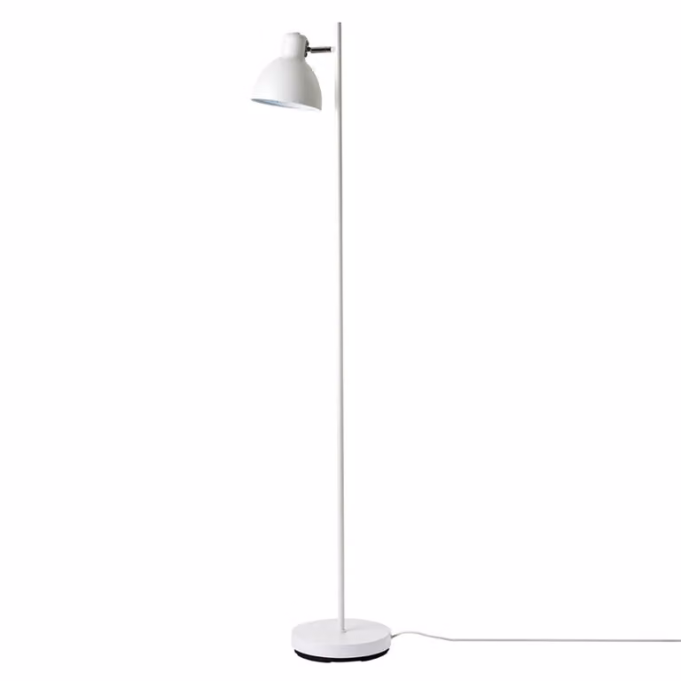 Dyberg Larsen Lampada da terra Skagen 1, Bianco / Opale, Soggiorno / Sala da pranzo, Metallo, Scandinavo, Lampada da terra