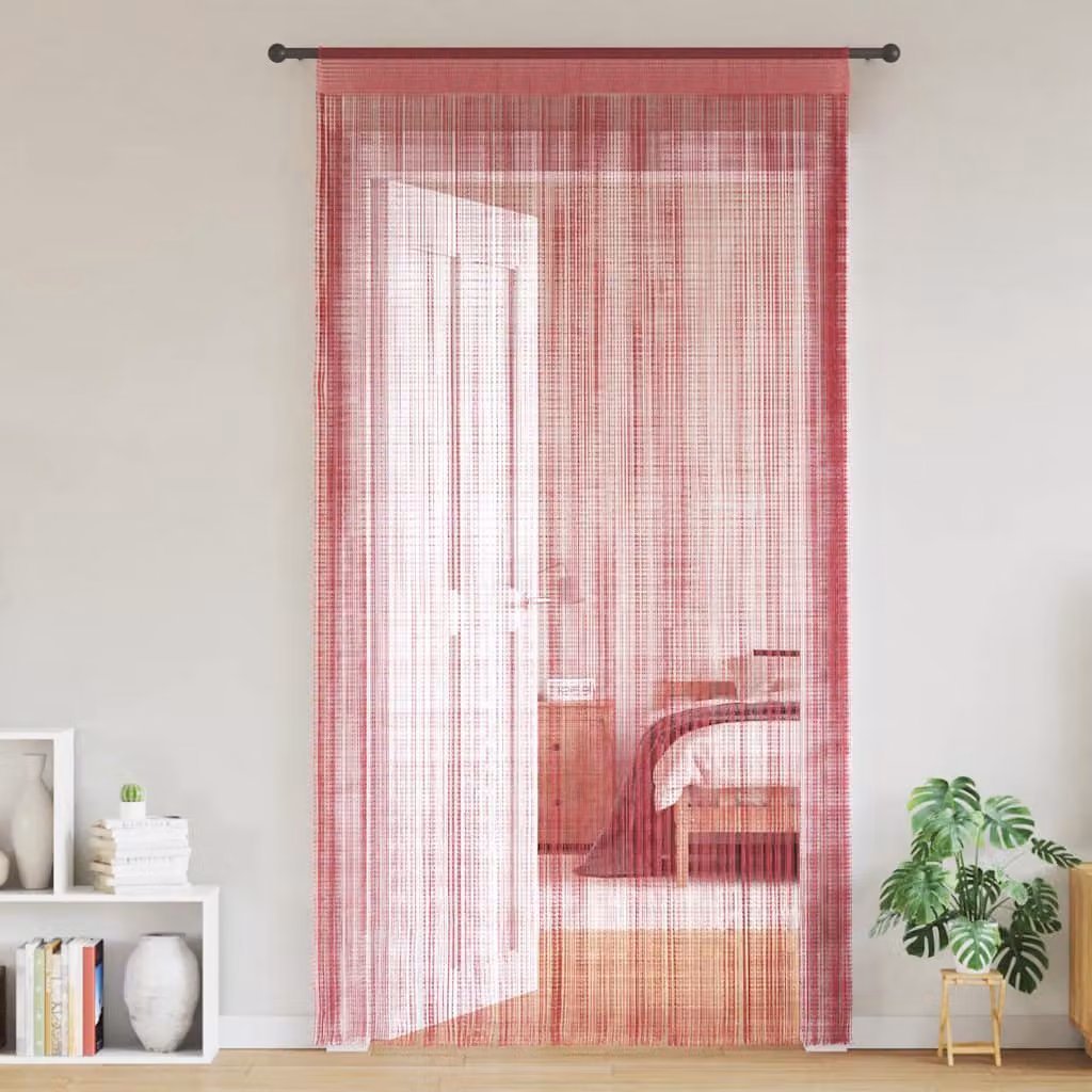 Set di 2 tende semitrasparenti vidaXL in poliestere rosa, L: 140 cm, H: 250 cm