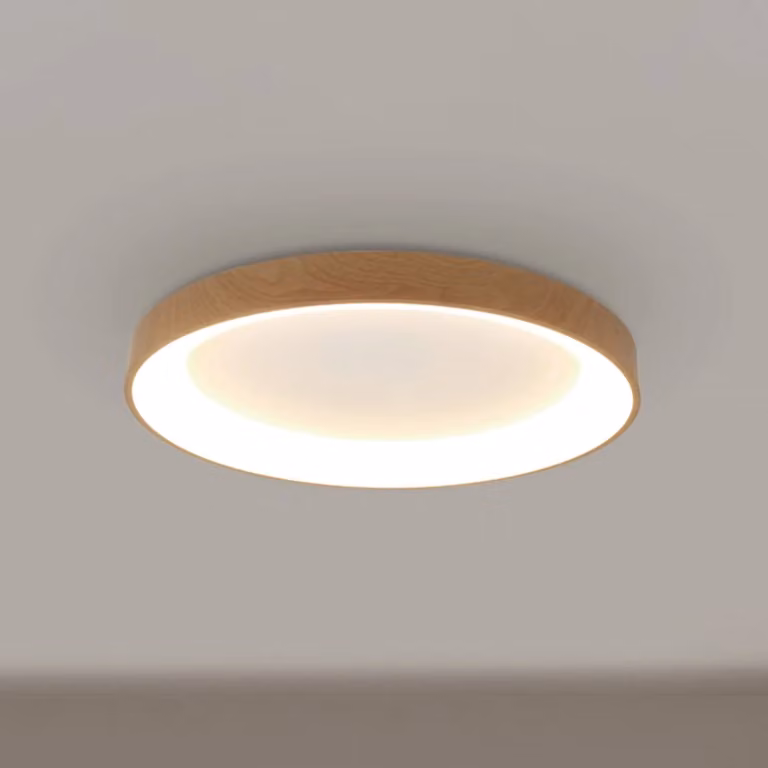 Mantra Iluminación Plafoniera a LED Niseko II, dimmerabile, Legno chiaro, Soggiorno / Sala da pranzo, Alluminio, Moderno, Plafoniera LED