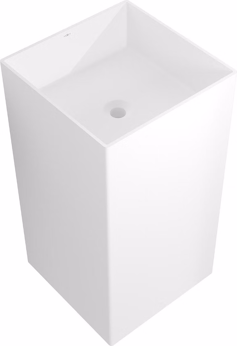 Mexen Xola-2 lavandino autoportante in conglomerato 45 x 45 cm, bianco opaco - 26594500