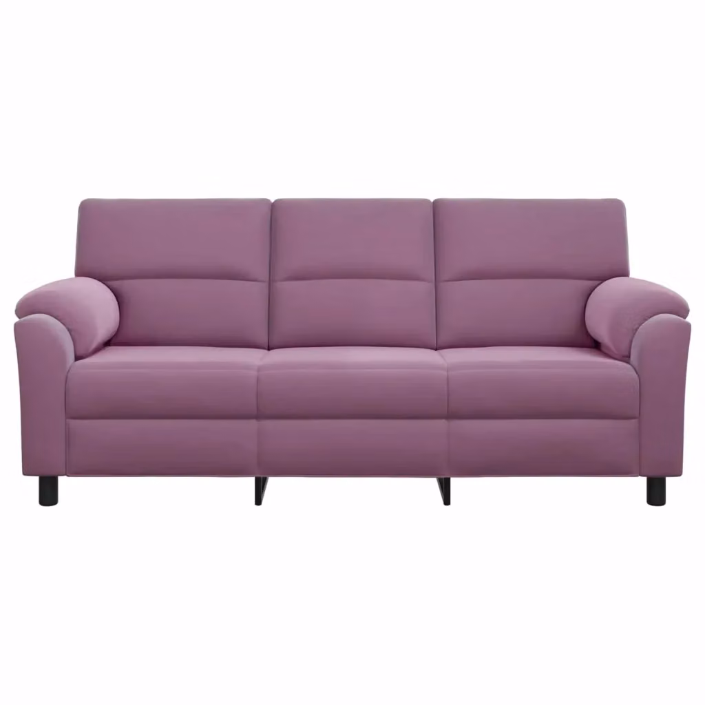 Divano moderno in velluto viola vidaXL con coperture rimovibili L: 214 cm, P: 85 cm, H: 93 cm – 2