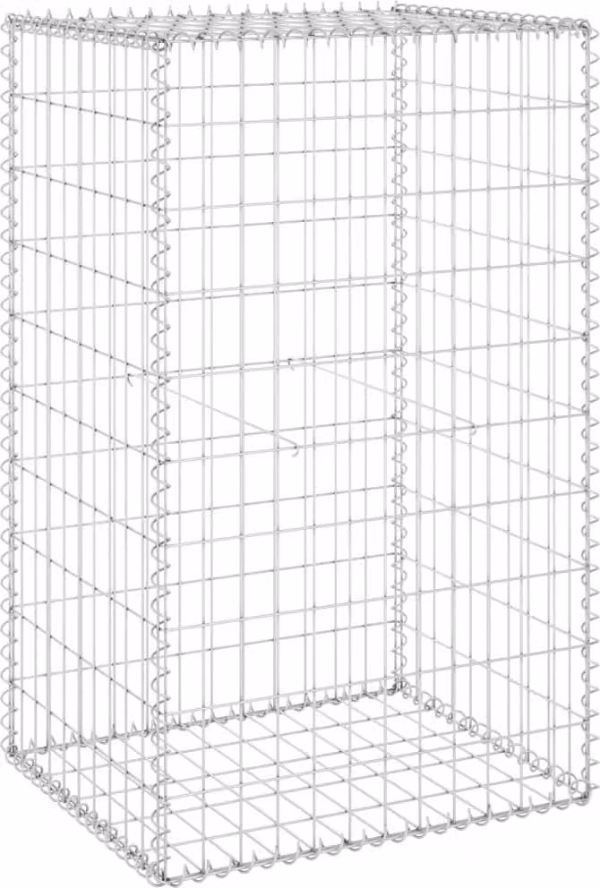 Gabbione con Copertura in Acciaio Zincato 60x50x100 cm