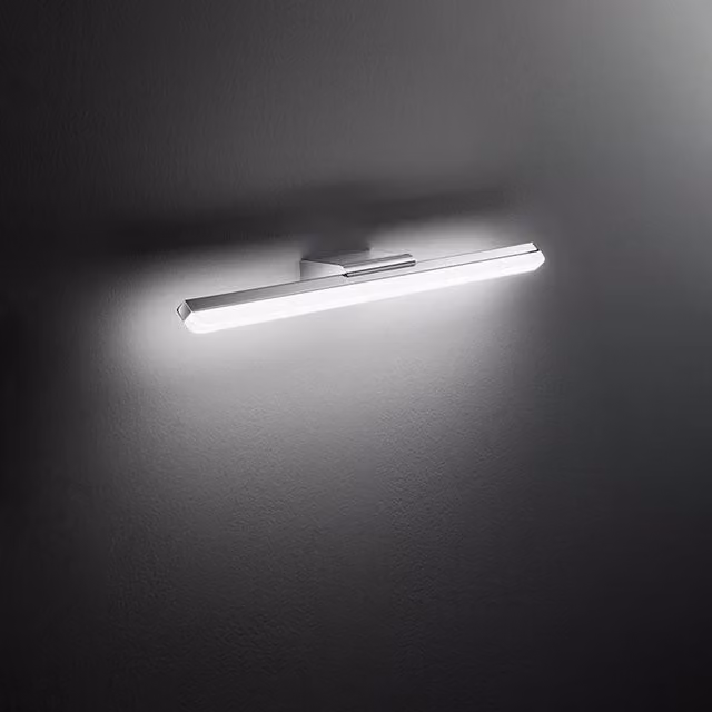 Applique Contemporanea Bold Metallo Cromo Acrilico Led 20W 3000K