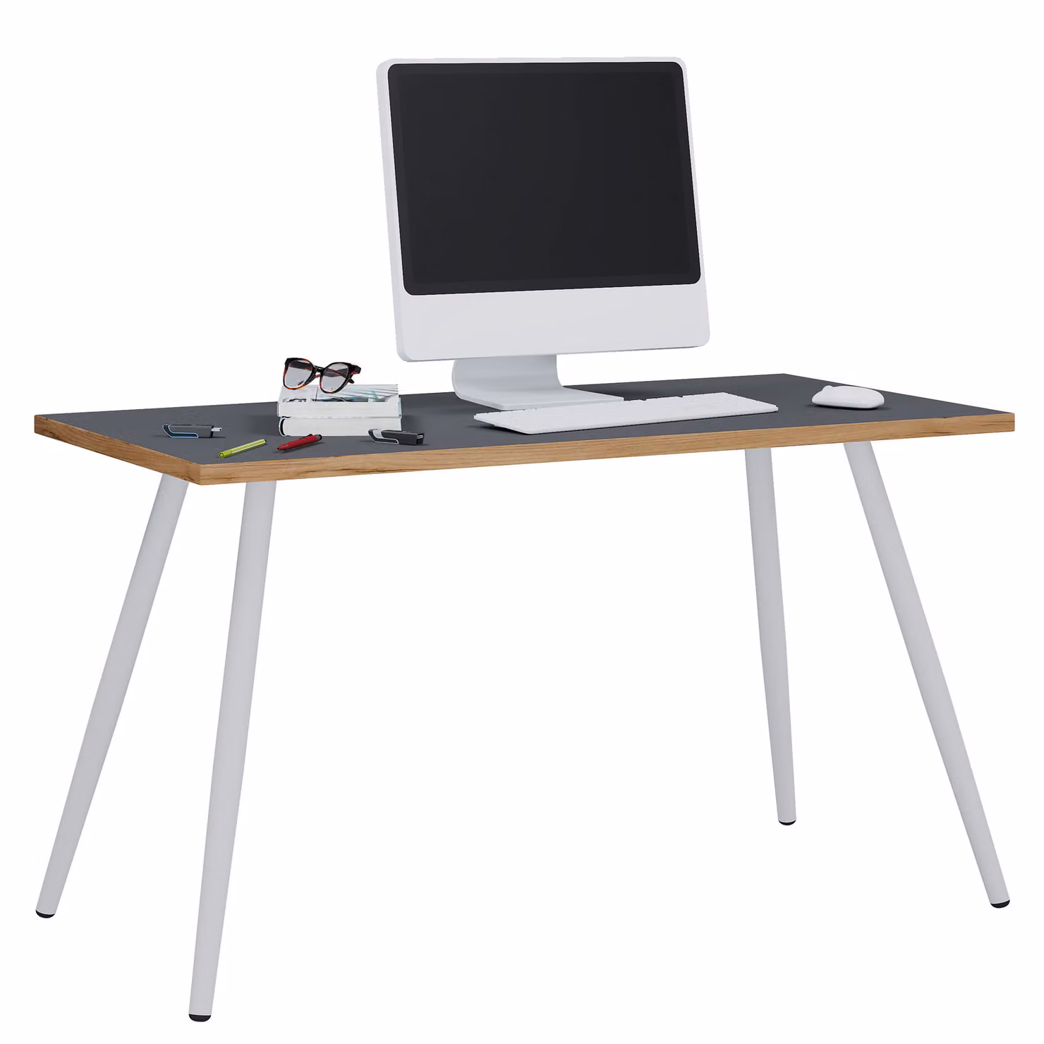 Scrivania Computer Tavolo da ufficio Skandanivischer Retro Look Salia 138x50 cm
