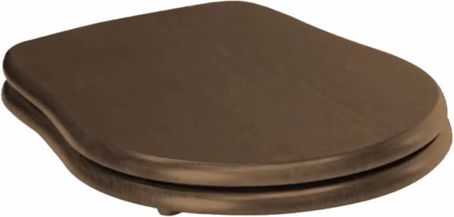 Copriwater Chiusura Standard Con Cerniere Cromo Kerasan "Retrò" Noce Massello