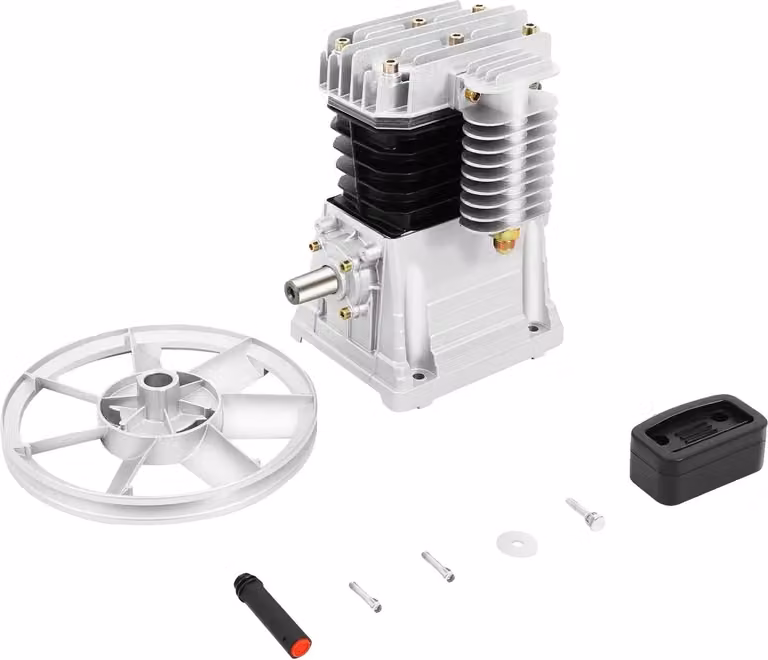 Pompa per compressore d'aria, 3 CV, funzionamento silenzioso, argento