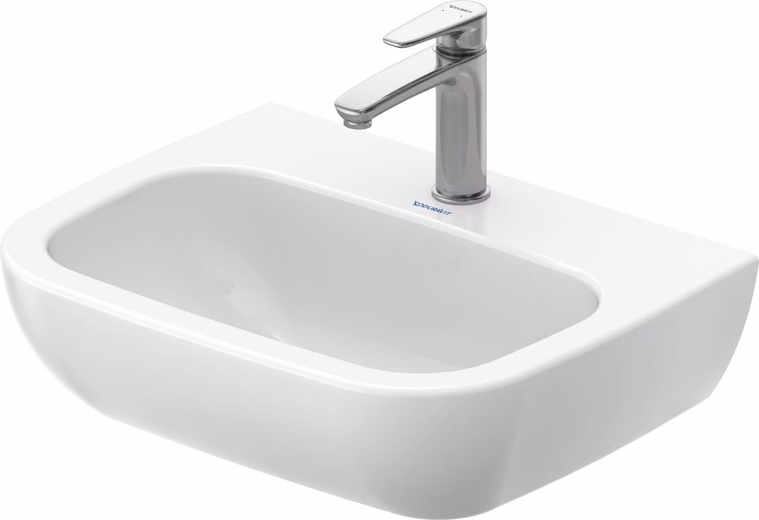 Duravit D-Code lavabo, avec trou pour robinetterie, sans trop-plein, 550x430x175mm, blanc brillant, 2311550000, 2311550000