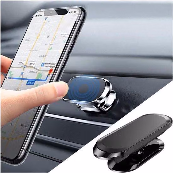 Supporto magnetico per auto ruotabile a 360°, nero
