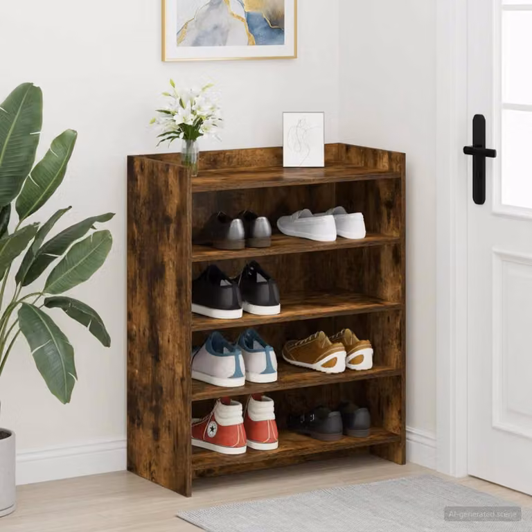 Mobile porta scarpe vidaXL moderno in legno marrone L: 73,5 cm, P: 36 cm, H: 92 cm
