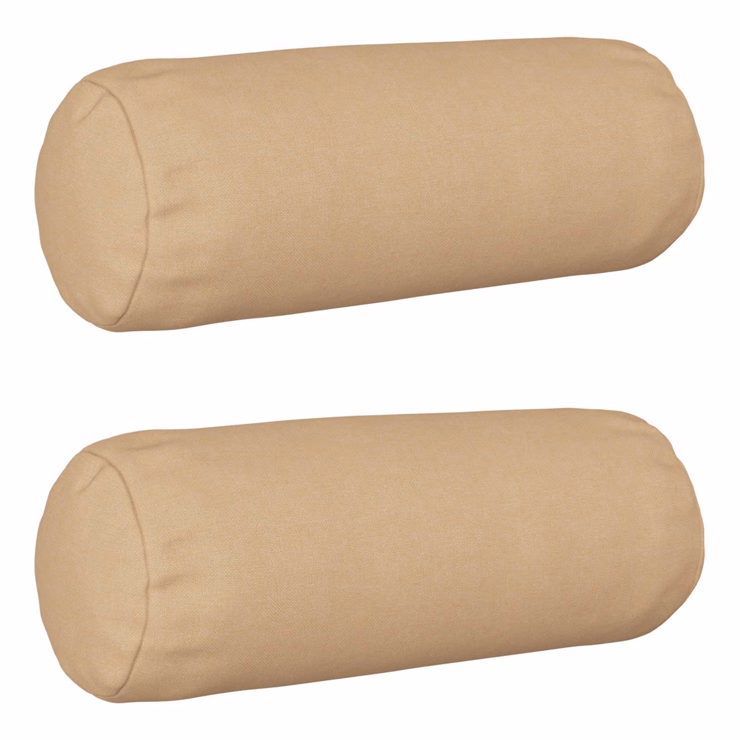 Set di 2 cuscini vidaXL HEERLEN in tessuto beige con rivestimento lavabile e rimovibile