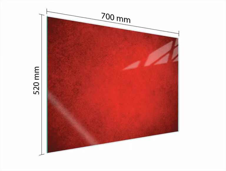 Piastra Di Protezione Del Vetro Per Levi 70X52 Rosso
