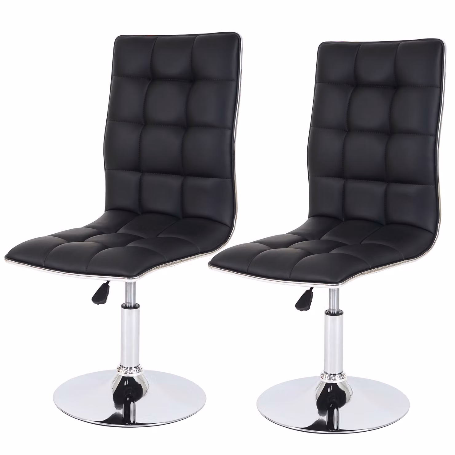 Set da 2 sedie da pranzo MCW-C41, sedia da cucina, Pelle finta certificata MVG ~ nero