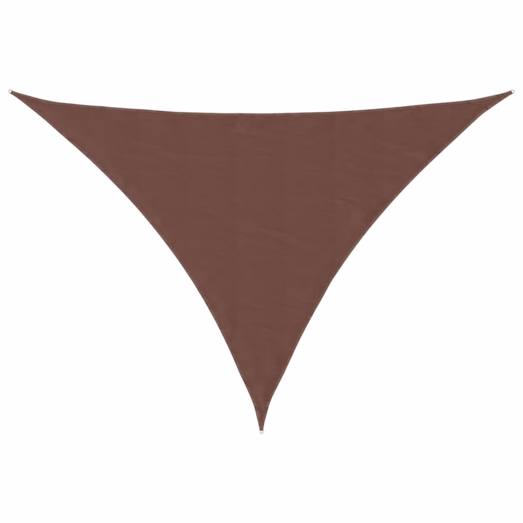 Parasole a Vela Oxford Triangolare 4x5x6,4 m Marrone