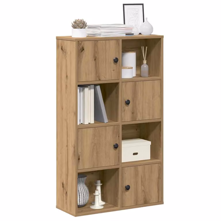 Libreria moderna vidaXL in legno multistrato marrone con pannello posteriore L: 60 cm, P: 24 cm, H: 101,5 cm