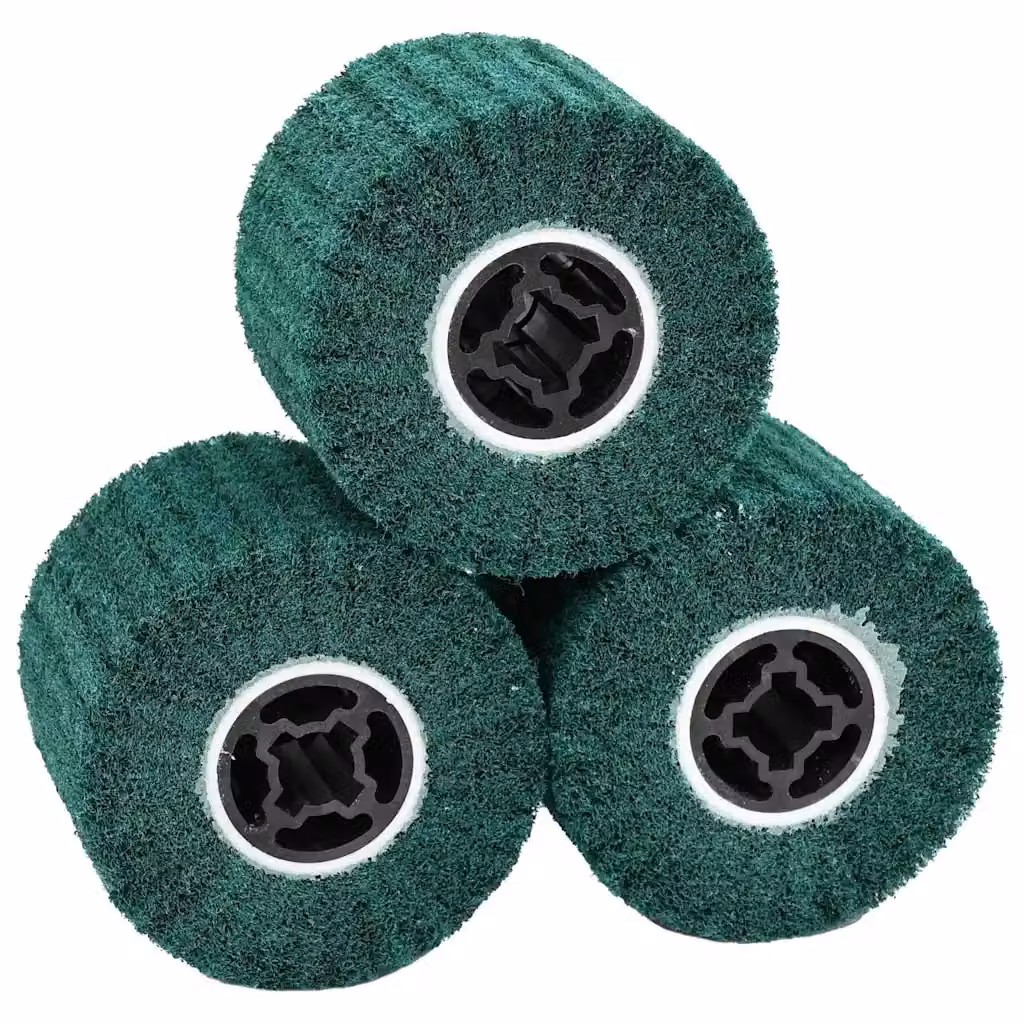 Set di 3 rulli abrasivi vidaXL in fibre sintetiche e plastica, Verde e Marrone, L/P/H: 12 x 12 x 10 cm