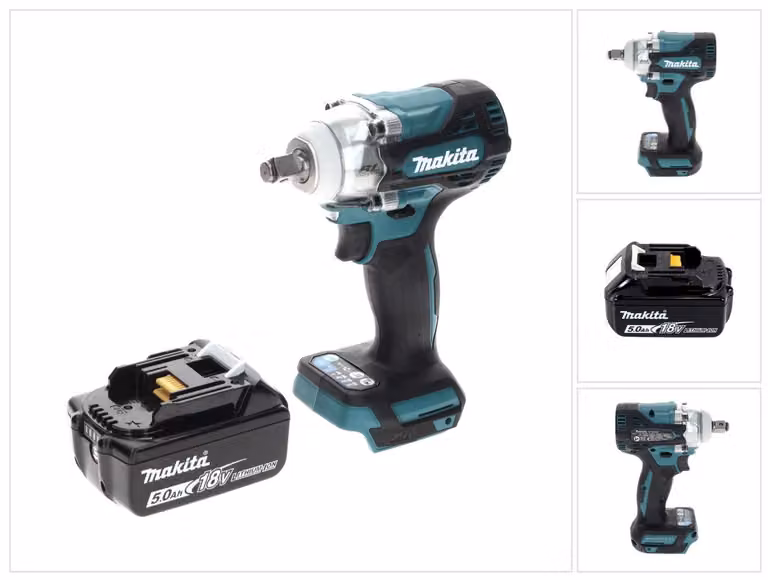 Avvitatore a impulsi a batteria Makita DTW 300 T1 18 V 330 Nm 1/2" brushless + 1x batteria ricaricabile 5,0 Ah - senza caricabatterie