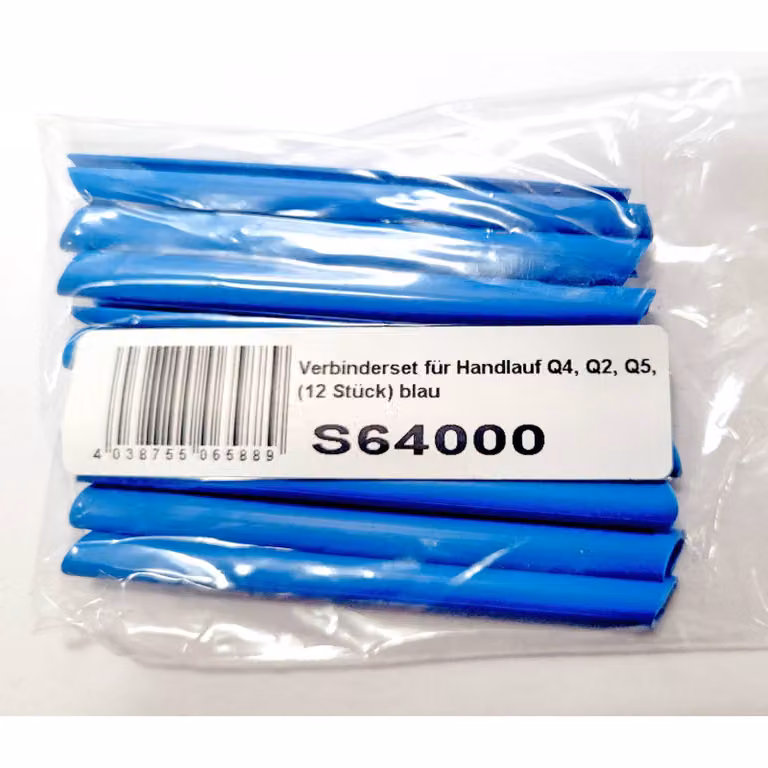 Connettore per corrimano piscina / binario a pavimento Q4, Q2, Q5 (sacchetto da 12 pezzi) blu