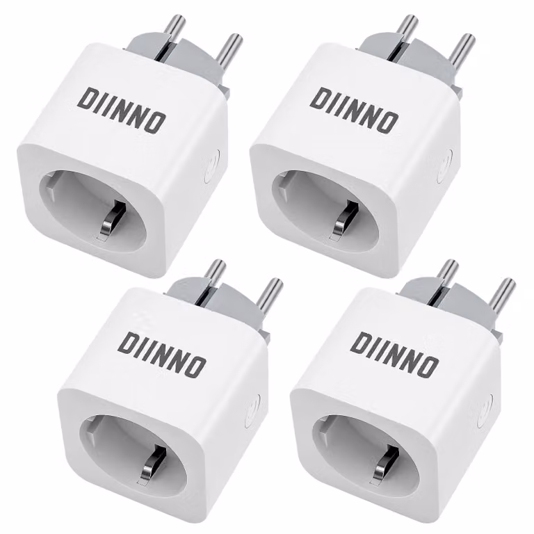 DIINNO Smart socket WLAN con misurazione del consumo energetico, controllo tramite app e timer