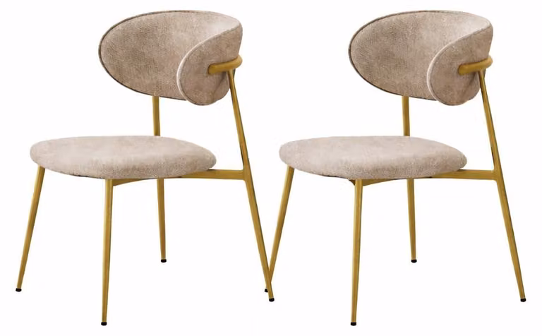 Set di 2 sedie imbottite dal design moderno e confortevoli