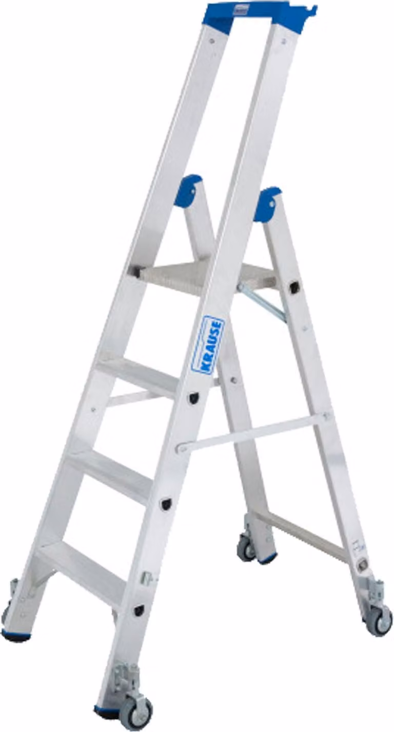 KRAUSE STABILO Professional Stufen-StehLeiter fahrbar 4 Stufen