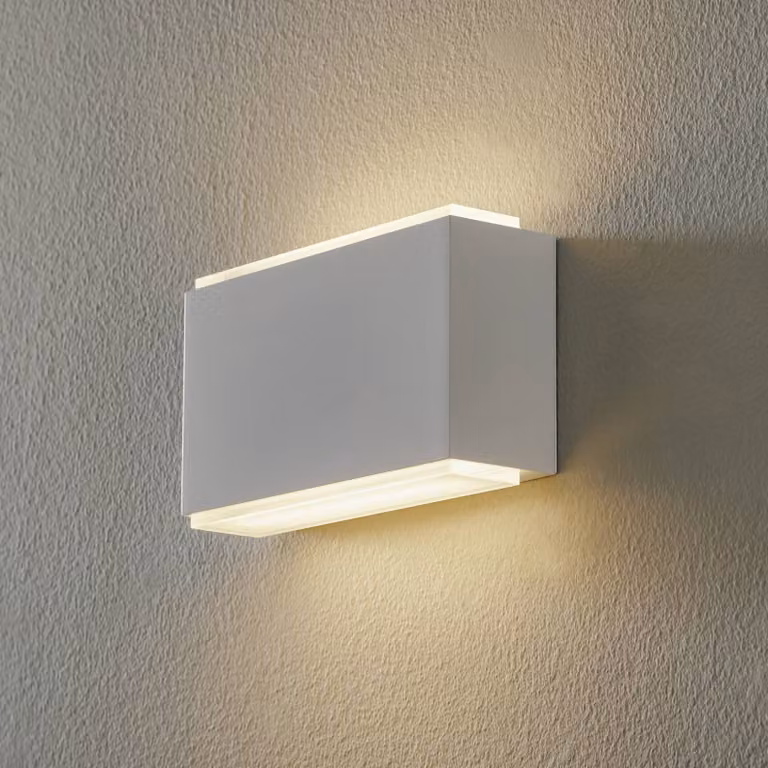 BEGA Applique da parete a LED 50072, Bianco / Opale, Corridoio, Metallo, Applique a LED