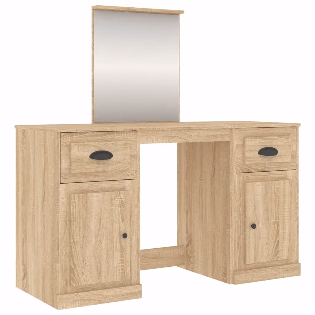 Toeletta con Specchio Rovere Sonoma 130x50x132,5 cm