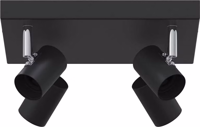 Faretto da soffitto Nero 26,5 x 26 x 11,5 cm Metallo