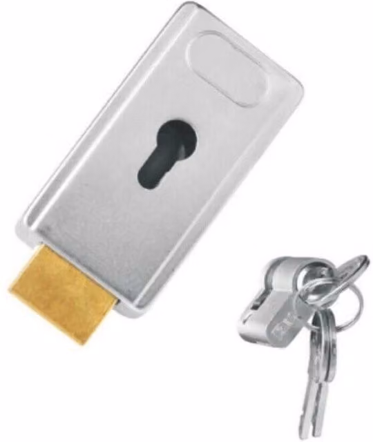 Elettroserratura Gibidi AJ00642 per cancelli a battente, 24 VDC, colore argento