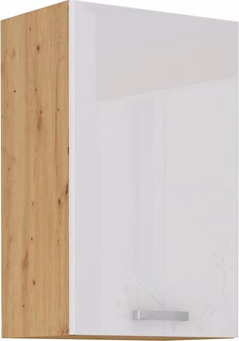 Armadietto superiore da cucina ADARA - larghezza 45 cm, bianco / rovere artisan