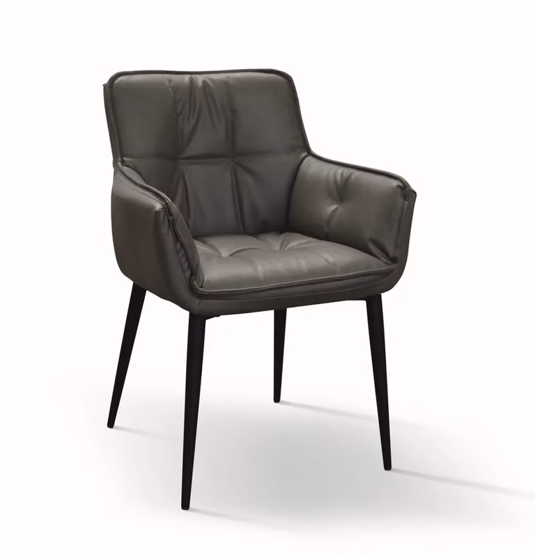 Set di sedie KENSINGTON in ecopelle antracite