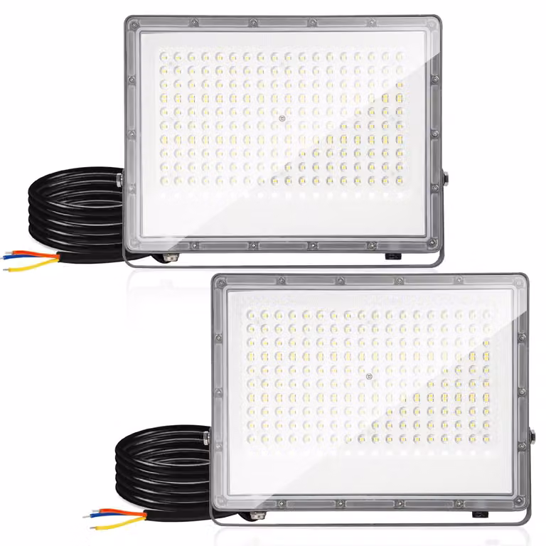 Ikodm, faretto LED da esterno, 150W, grado di protezione IP65, realizzato in alluminio, ideale per uso esterno e industriale, luce bianca fredda (6000K), confezione da 2