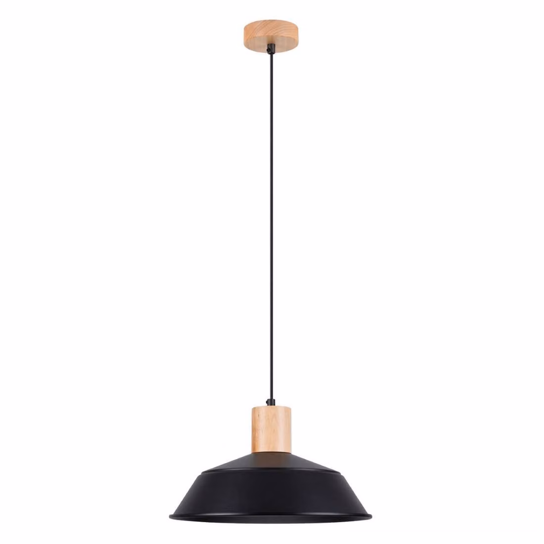 Lampada a sospensione FANO nero 1xE27 15W acciaio 120x34x34cm Sollux Lighting