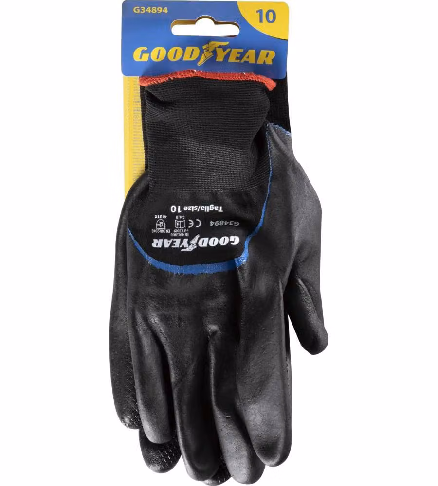 Guanti in spandex e schiuma di nitrile mod.G34894 taglia 10 nero Lavoro