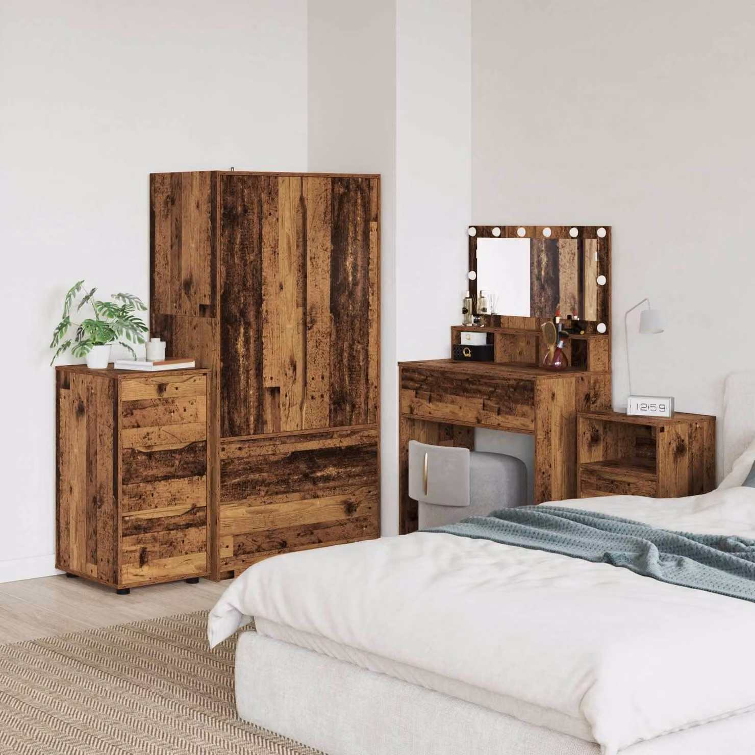 Armadio moderno vidaXL in legno ingegnerizzato marrone L 40 cm x P 48 cm x H 81 cm
