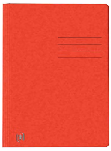 Oxford - Cartellina portadocumenti A4, in cartone, confezione da 25, colore: Rosso