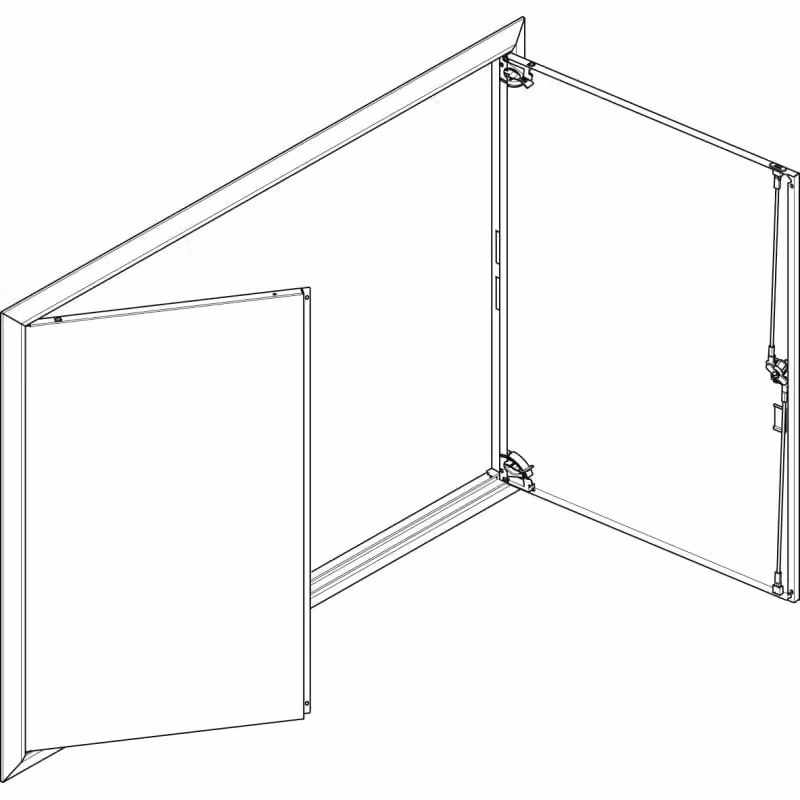 Cornice ABN + porta cieca 4x5 per quadro di distribuzione da incasso, 4 file GBRU45T