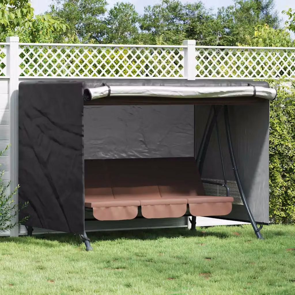 Copertura per dondolo da esterno vidaXL in poliestere, disponibile in nero o grigio, L 220 x P 150 x H 150 cm