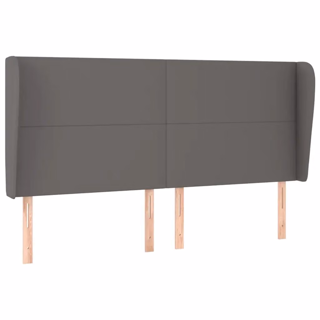 Testiera con Orecchie Design Mania in Similpelle Grigio L: 183 cm, P: 23 cm, H: 118/128 cm – 2