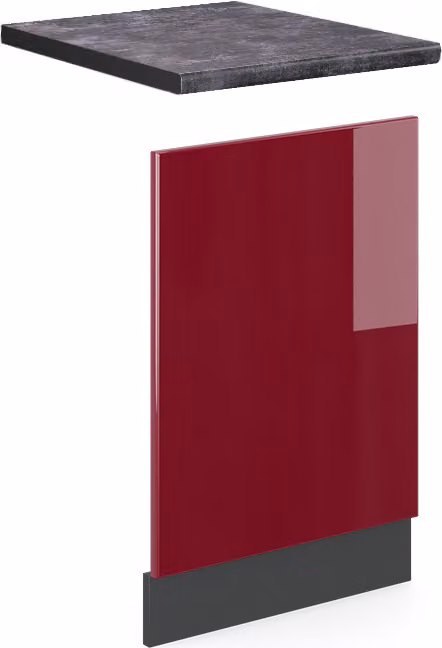 Pannello frontale Vicco R-Line Rosso 45 cm , PL Antracite, Model 46146