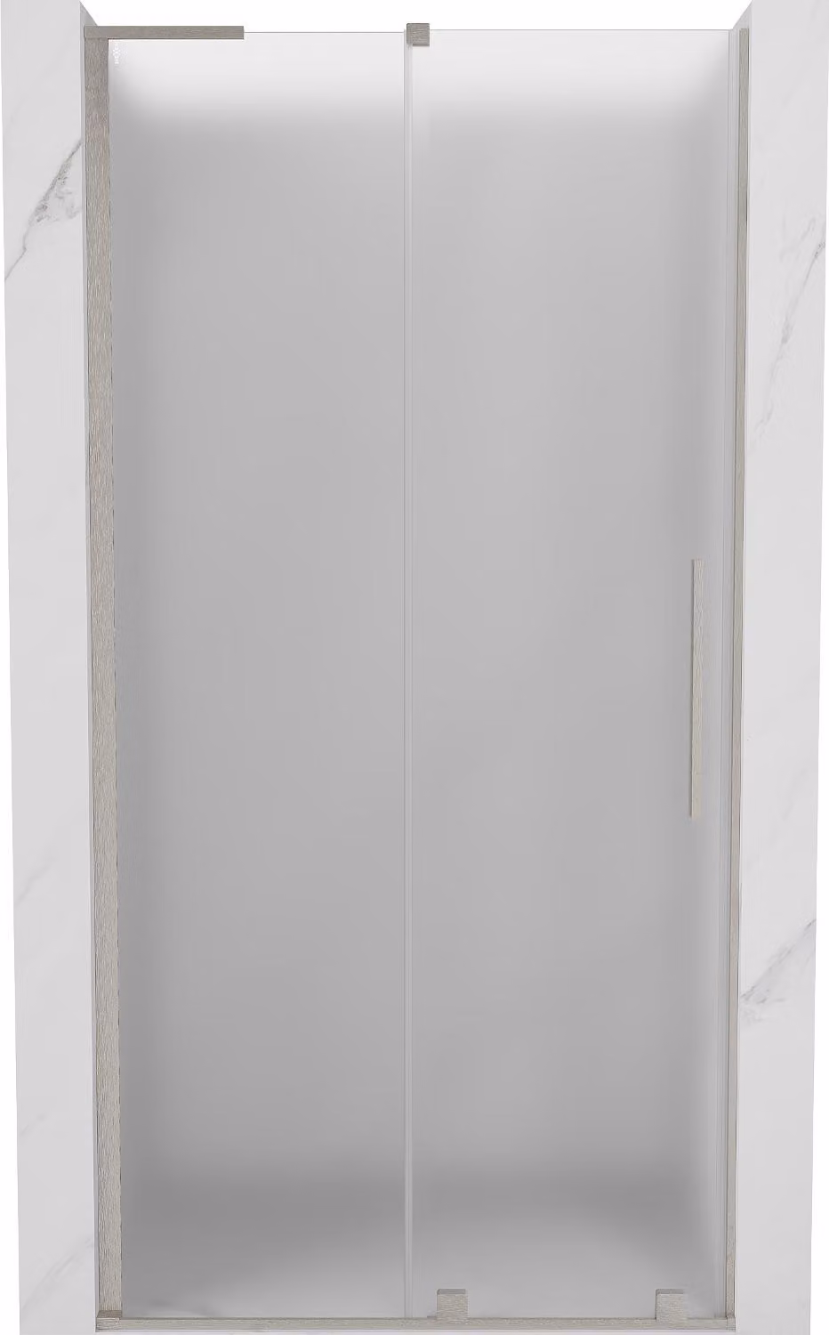 Mexen Velar L porta doccia scorrevole 100 cm, satinato, nichel spazzolato - 871-100-003-31-97