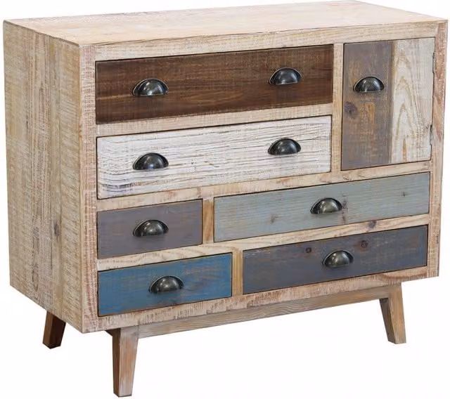 Mobile Damon 90x40x75 h cm in Legno Multicolor