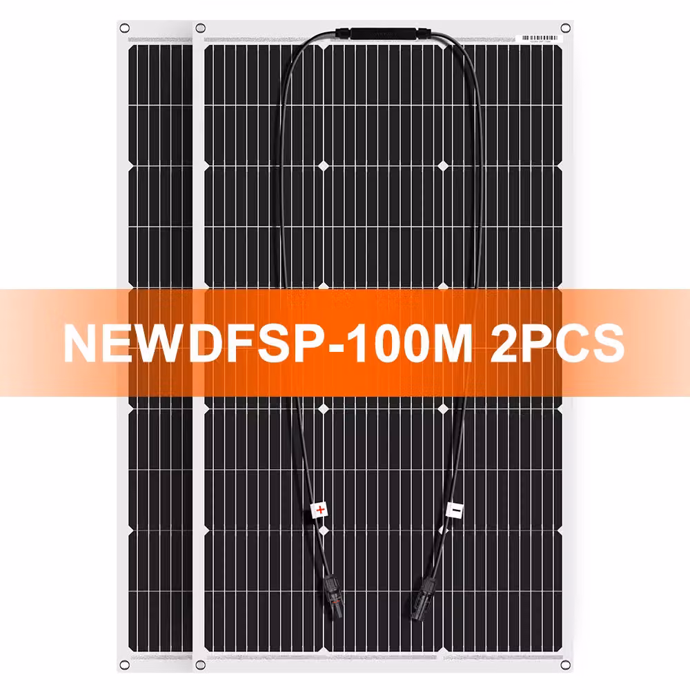 DOKIO Pannello solare flessibile, 200W Potenza massima, design monocristallino, 200W