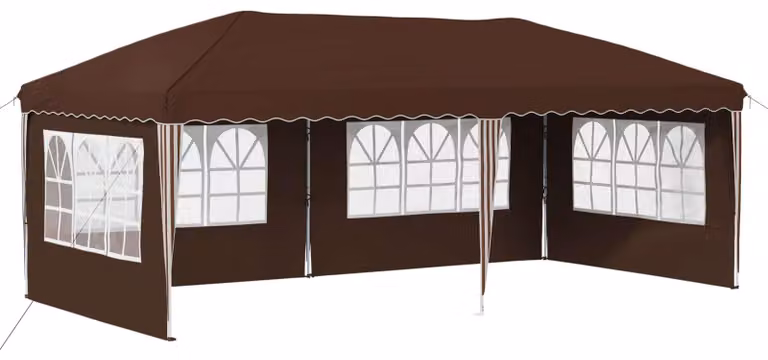 Tenda per feste a pop-up 575 x 289 x 245 cm Marrone