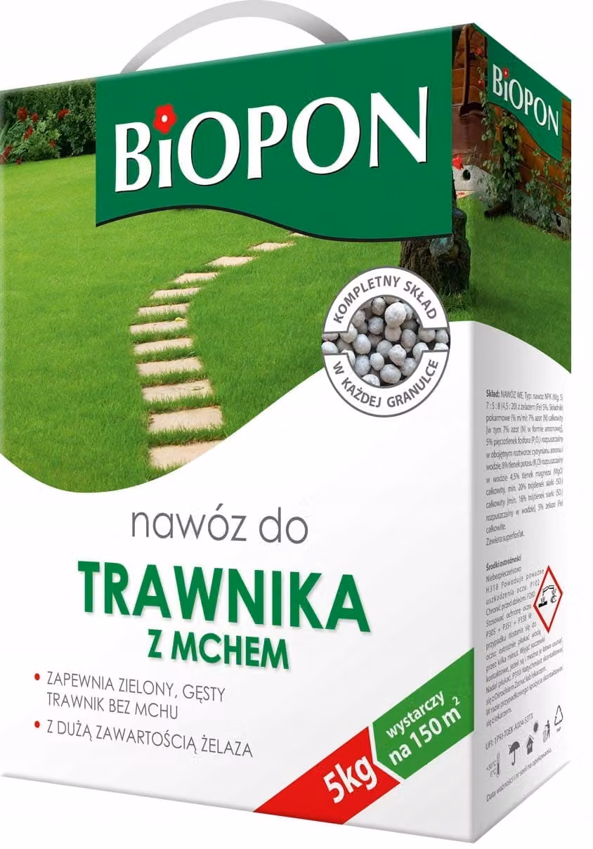 Fertilizzante per prato senza muschio Fertilizzante per prato con molto ferro Soppressore di muschio 150m2 5kg